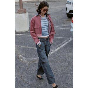 ZARA JEANS Z1975 WIDE-LEG LOOSE STITCHING